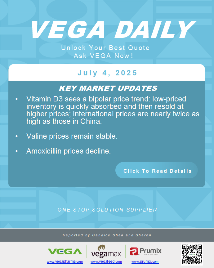Vega Daily Dated on July 4th 2025 Vitamin Amino Acid APl Food Additives.png